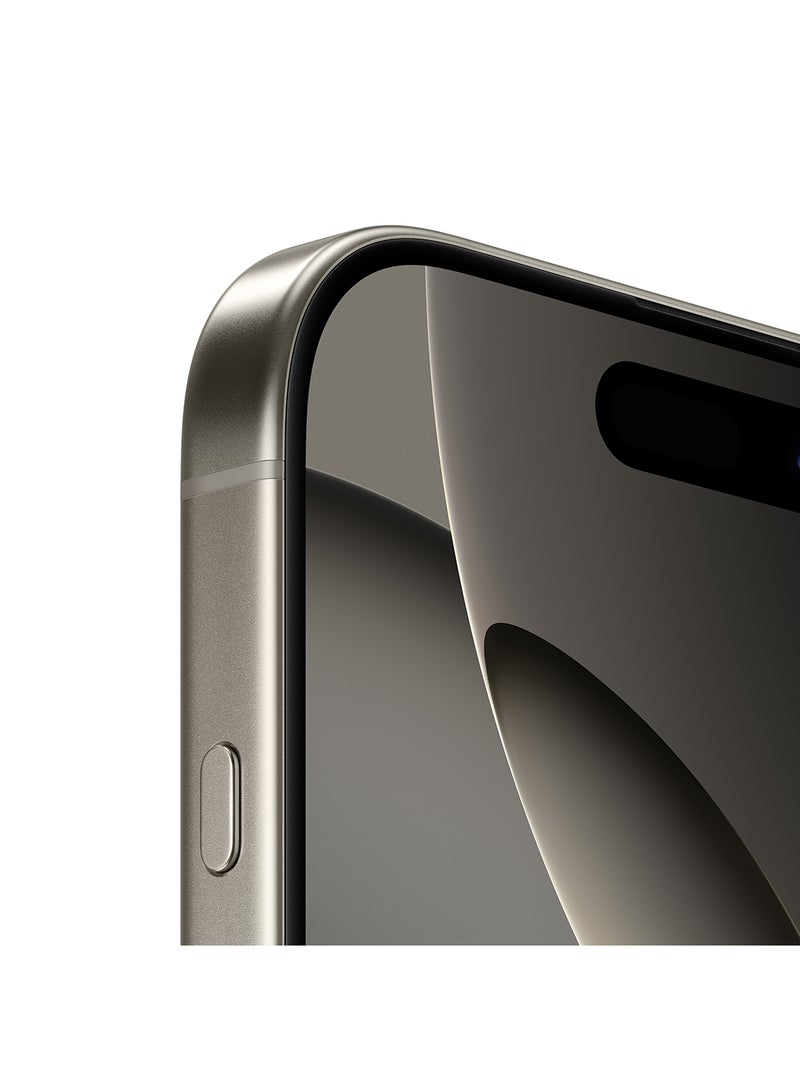 أبل - آيفون 16 برو 128 جيجا بايت تيتانيوم طبيعي 5G مع فيس تايم - نسخة الشرق الأوسط - Image 1