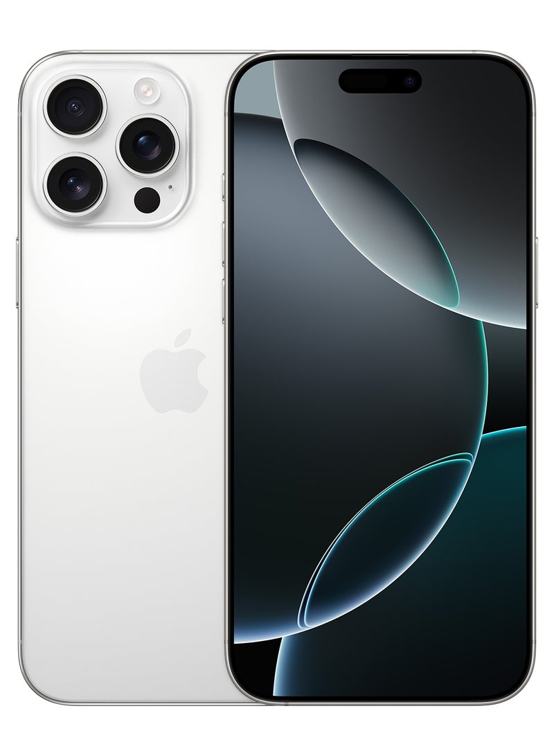 Apple - iPhone 16 Pro Max 256GB White Titanium 5G With FaceTime - Middle East Version - Image 1