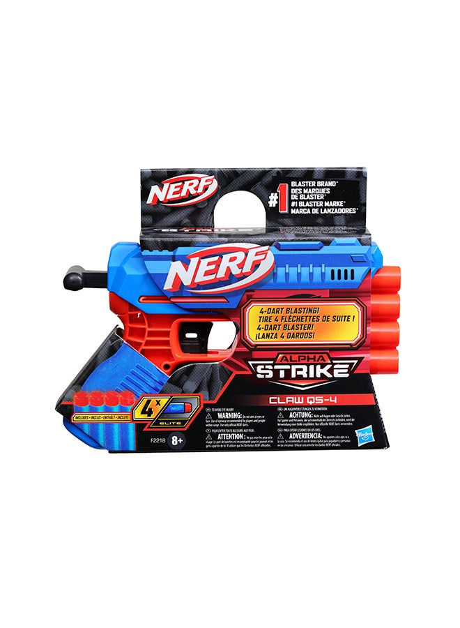 نيرف Alpha Strike Claw Qs-4 Blaster 4 Dart Blasting - Image 1