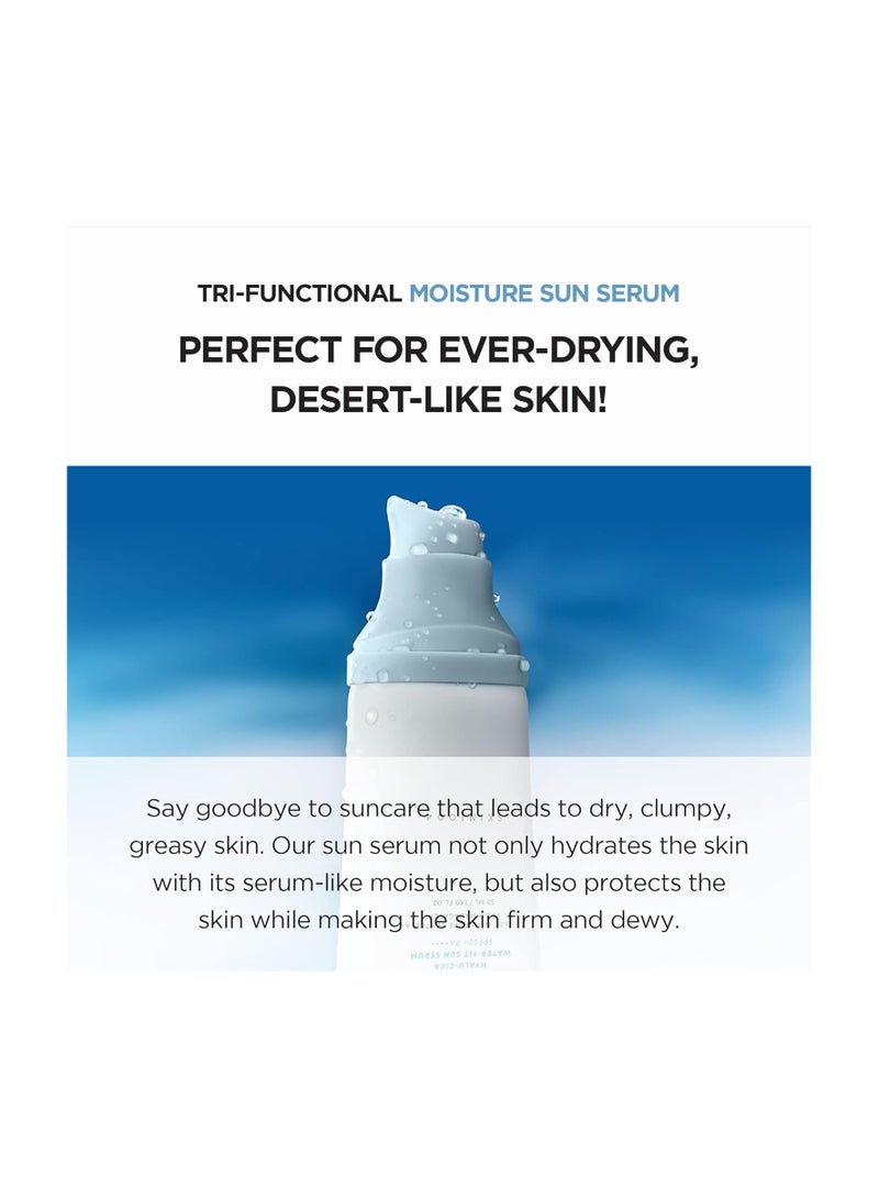 SKIN1004 Madagascar Centella Hyalu-Cica Water-Fit Sun Serum SPF50+ PA++++ - Translucent White 50MLml - Image 3