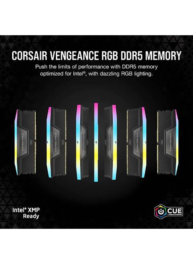 كورسير - Vengeance RGB 96GB (2x48GB) DDR5 Desktop Memory, 6000MHz Memory Speed (PC5-48000), 30-36-36-76 Latency, Intel XMP 3.0, 1.40V, 288-Pin, CMH96GX5M2B6000C30 - Image 1