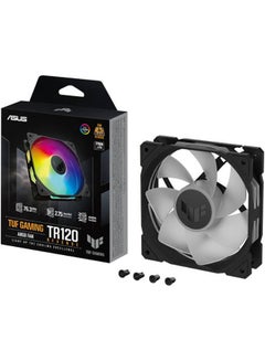 ASUS TUF Gaming TR120 ARGB Reverse Blade Fan. 120mm Fans, Up to 2000 rpm Fan Speed, 76.3 CFM Airflow, Aura Sync Compatiblity, PWM Control, Single Pack, Black  - Image 1