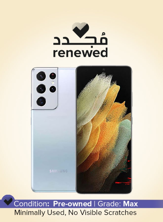 سامسونج تم تجديده - جالكسي S21 ألترا بشريحة واحدة - فانتوم سيلفر - 12 جيجا بايت رام - 128 جيجا بايت - 5G - Image 1