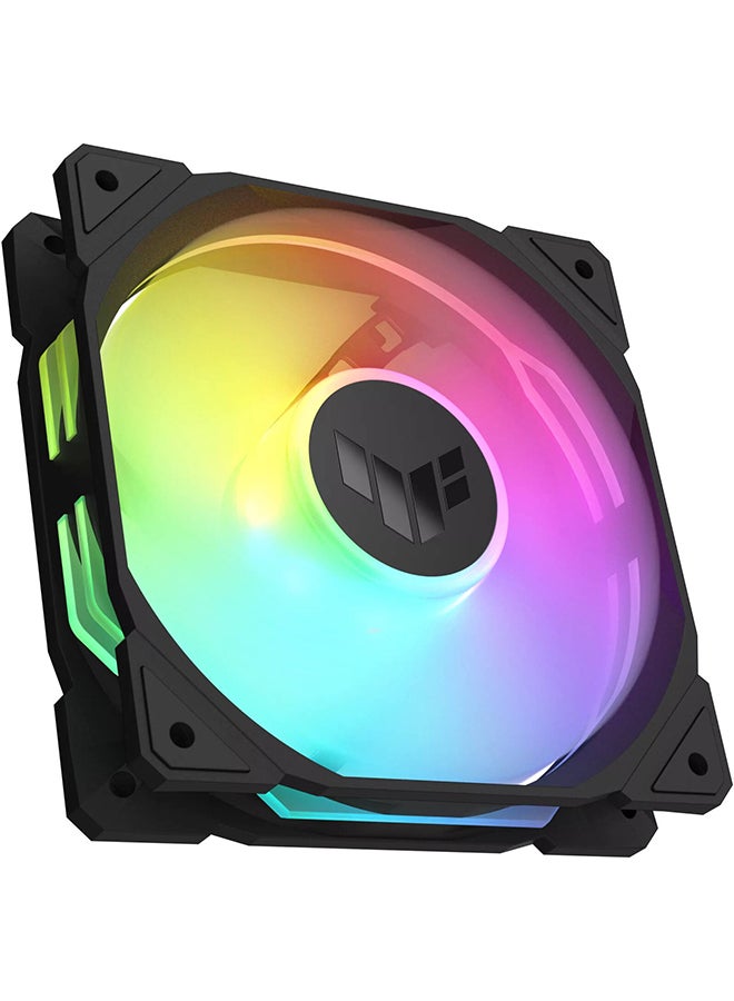 ASUS TUF Gaming TR120 ARGB | 3.3mm H2O, 120mm Standard Blade Fans, Up to 2000 rpm Fan Speed, 77.4 CFM Airflow, Aura Sync Compatiblity, PWM Control, Single Pack Black - Image 2