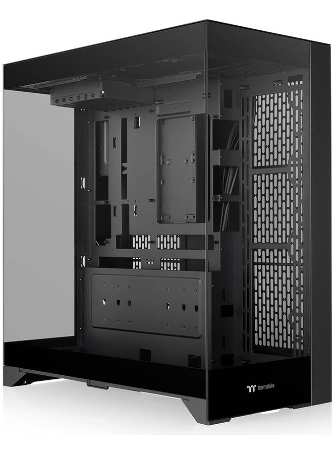 Thermaltake CTE E550 TG Mid Tower ATX Case, 3 Tempered Glass Panels Hidden-Connector Motherboard Support Three-Way VGA Installations Dual Chamber Design Black  - Image 1