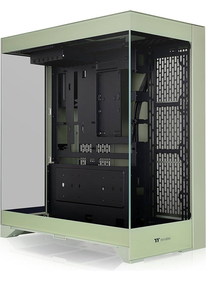 Thermaltake CTE E550 TG Mid Tower ATX Case, 3 Tempered Glass Panels Hidden-Connector Motherboard Support Three-Way VGA Installations Dual Chamber Design Matcha Green  - Image 1