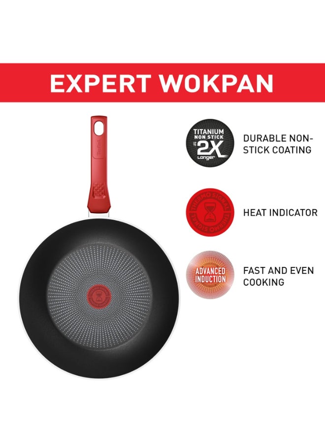 تيفال مقلاة تفال الخبيرة مقاس 20 سم مع مقبض مريح حمراء - Image 5