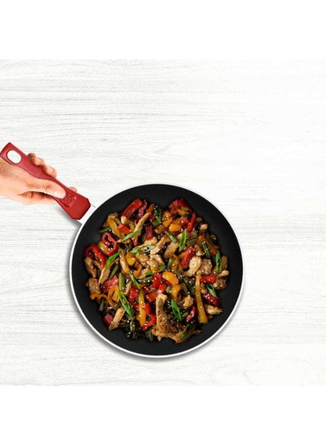 تيفال مقلاة تفال الخبيرة مقاس 20 سم مع مقبض مريح حمراء - Image 4