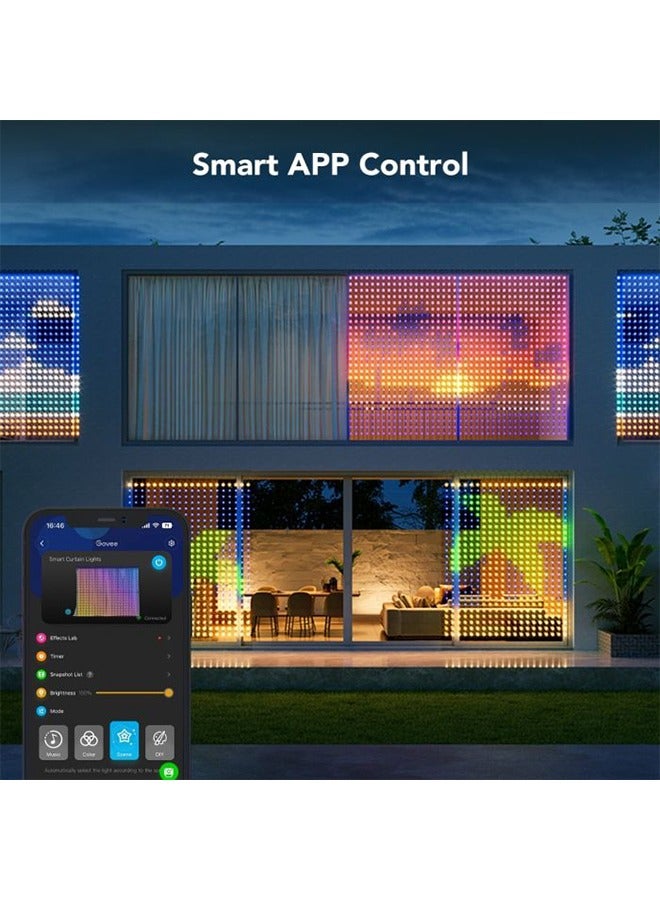 Govee - Netflix RGBIC Indoor Curtain Lights with 400 LED, 20000 Hrs For LED Lights, Hands-Free Control By App, Supports Alexa & Google Assistant, 1.5mx1.5m Size | H70BCBA1 - Image 1