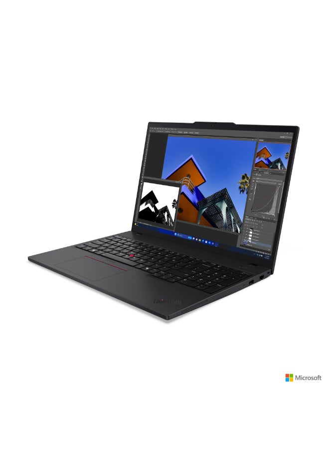 ThinkPad T16 Gen 3Laptop With 16-Inch WUXGA IPS Display,Core Ultra 7 155H Processor/16GB RAM/512GB SSD/Windows 11 Pro/21MN000DGR English/Arabic Black