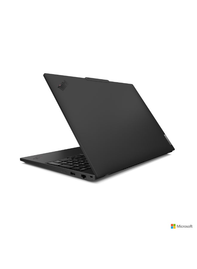 ThinkPad T16 Gen 3Laptop With 16-Inch WUXGA IPS Display,Core Ultra 7 155H Processor/16GB RAM/512GB SSD/Windows 11 Pro/21MN000DGR English/Arabic Black