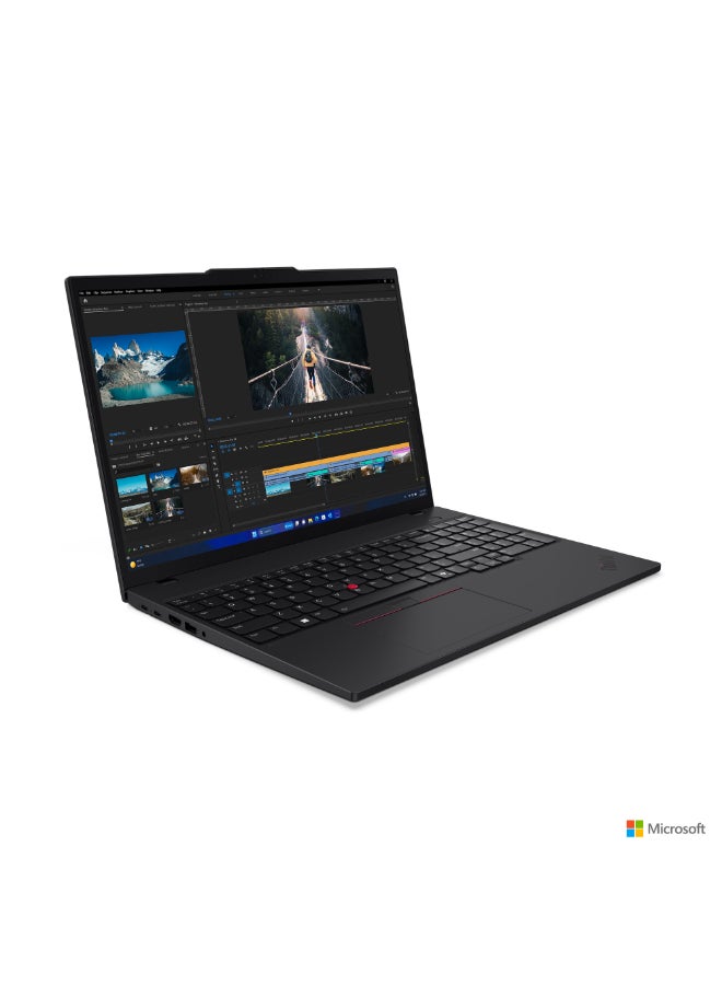 ThinkPad T16 Gen 3Laptop With 16-Inch WUXGA IPS Display,Core Ultra 7 155H Processor/16GB RAM/512GB SSD/Windows 11 Pro/21MN000DGR English/Arabic Black