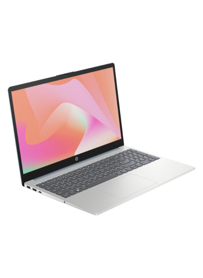HP 15 FD0020NE (Upgraded Version) Laptop With 15.6-Inch FHD IPS Display, Core i7 1355U Processor/8GB RAM/512GB SSD/Free DOS/91W35EA#ABV English/Arabic silver - Image 3