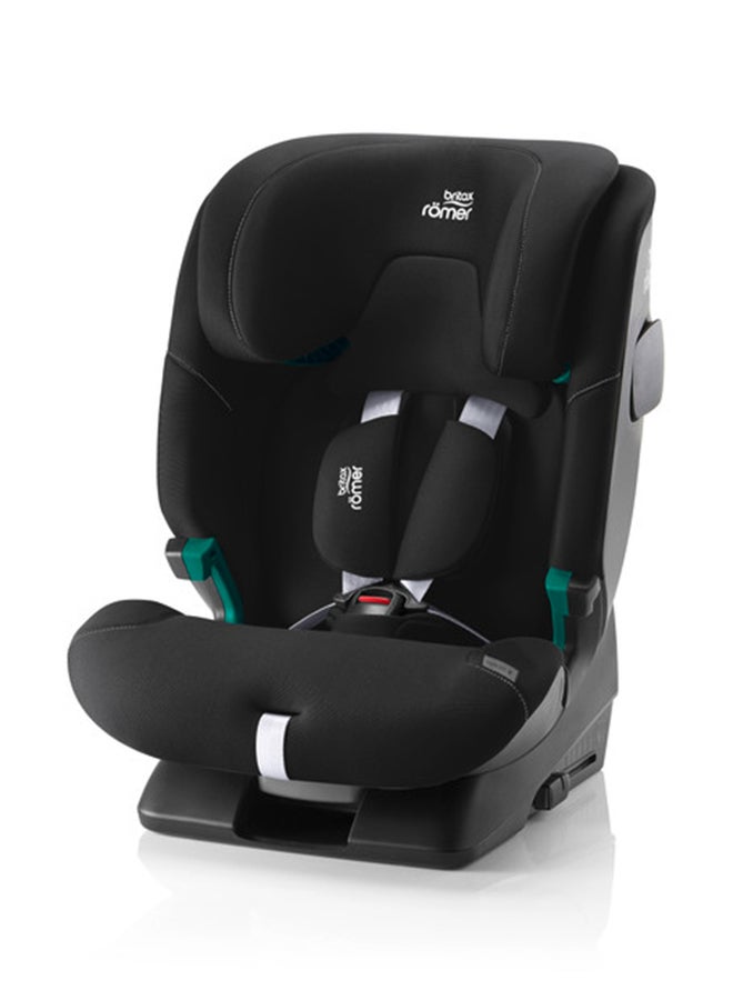 بريتاكس رومر - Advansafix Pro Car Seat For 15 Months To 12 Years, Forward Facing, Isofix 5 point Safety Harness - I-Size Safety Standards - Space Black - Image 1