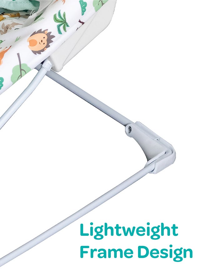 Moon Hop And Lean Bouncer Balance Support Baby Carrier And Crib Infants Baby Swing, Green - Image 4