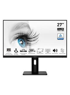 MSI PRO MP273AP 27" Professional Business Monitor, FHD 100Hz Anti Glare IPS Display, 1ms MPRT Response Time, 2x 3W Speakers, Adaptive Sync, Display Kit Support, DP / HDMI / VGA Black  - Image 1