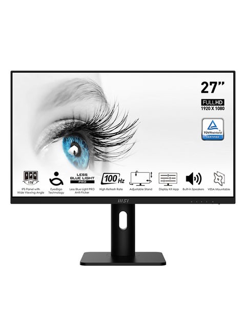 PRO MP273AP 27" Professional Business Monitor, FHD 100Hz Anti Glare IPS Display, 1ms MPRT Response Time, 2x 3W Speakers, Adaptive Sync, Display Kit Support, DP / HDMI / VGA Black