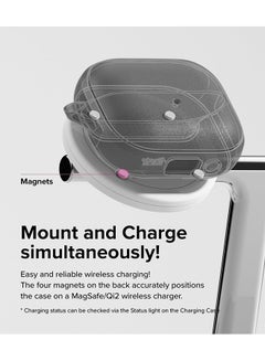 Ringke Onyx Magnetic for Samsung Galaxy Buds 3 Pro/3 Case, Shockproof TPU Non-Slip Texture Cover with Keychain Carabiner Warm Gray  - Image 3