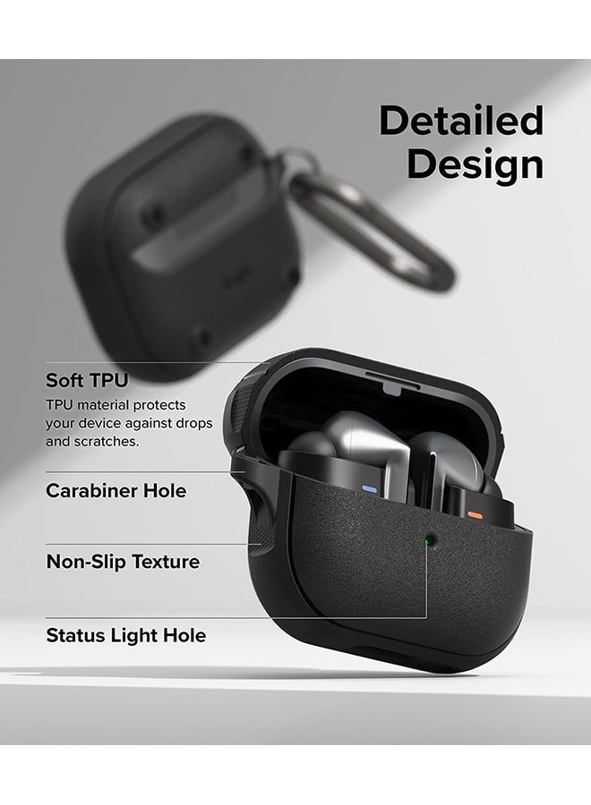 رينجك - جراب Onyx Magnetic لهاتف Samsung Galaxy Buds 3 Pro/3، غطاء من مادة TPU المقاومة للصدمات وغير القابلة للانزلاق مع حلقة مفاتيح - Image 1