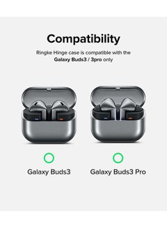 Ringke Onyx Magnetic for Samsung Galaxy Buds 3 Pro/3 Case, Shockproof TPU Non-Slip Texture Cover with Keychain Carabiner Black  - Image 2