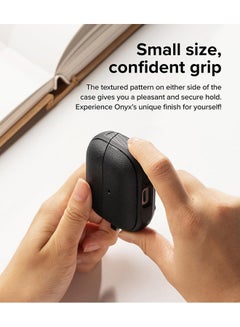 Ringke Onyx Magnetic for Samsung Galaxy Buds 3 Pro/3 Case, Shockproof TPU Non-Slip Texture Cover with Keychain Carabiner Black  - Image 5