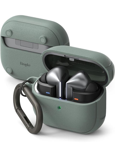 جراب Onyx Magnetic لهاتف Samsung Galaxy Buds 3 Pro/3، غطاء من مادة TPU المقاومة للصدمات وغير القابلة للانزلاق مع حلقة مفاتيح