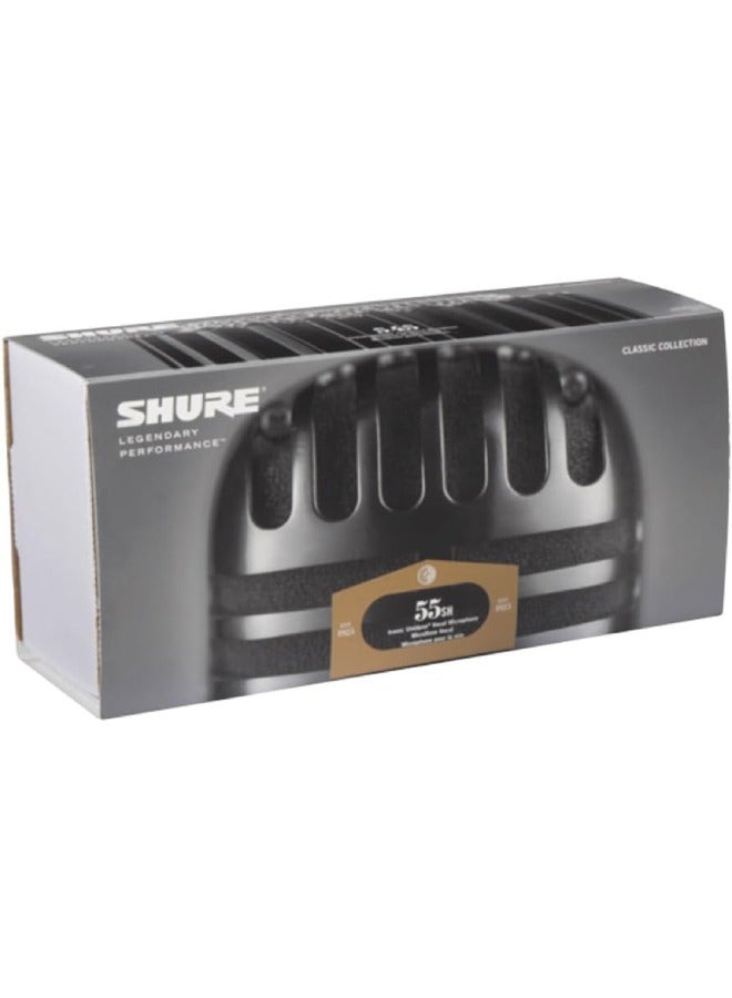 Shure Shure 55SH Series II, Unidyne Vocal Microphone, Cardioid Directional Pattern, Classic Design, for Live Performance, Studio & Podcast, Silver 55SH Series II Silver  - Image 3