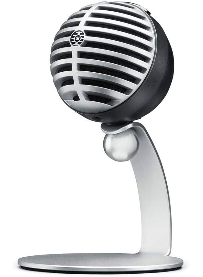 Shure - Shure MV5, Digital Condenser Microphone, Portable, Great Audio Clarity, iOS & Android Compatible, For Podcast, Singing & Home Recording, Black (Official KSA Version) MV5-B-DIG Black with Red Foam - Image 1