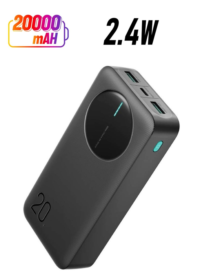 جوي روم - 20000 mAh JR-PBF14 20000mAh 2.4A LED Power Bank Black - Image 1