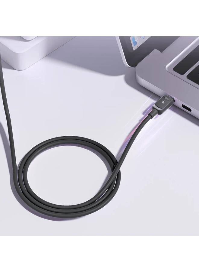 جوي روم - S-A14 Multi-Color Series 60W U Fast Charging Data Cable, Type C to Type C -1.2m Black - Image 1