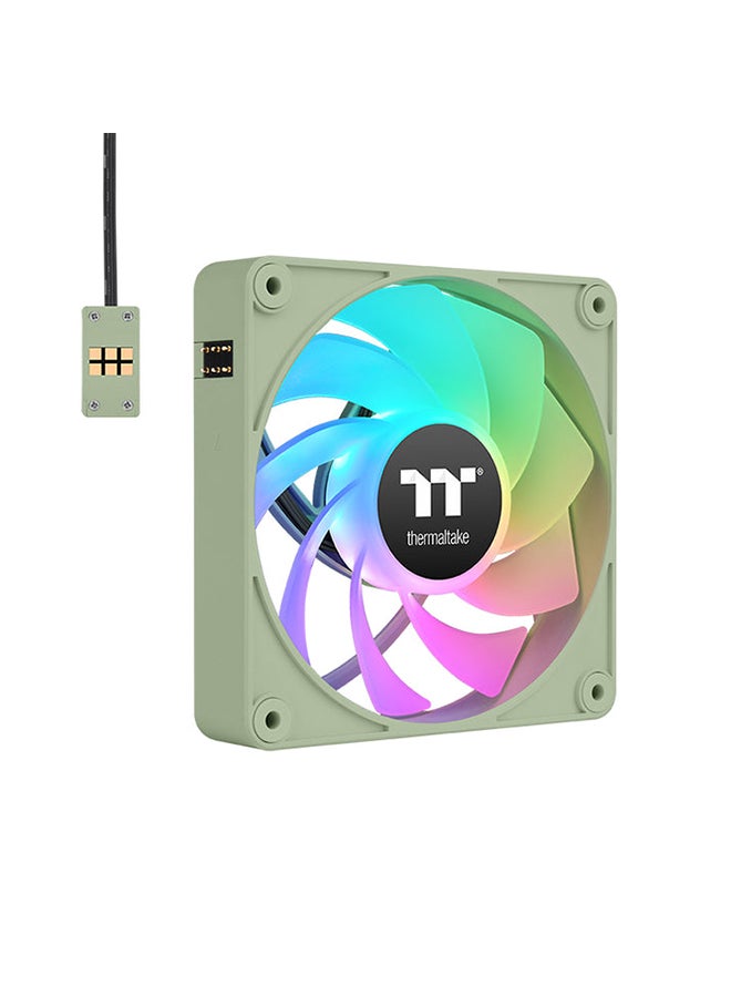 ثيرمال تيك CT140 EX Reverse ARGB Sync PC Cooling Fan (3-Fan Pack), PWM 500~1800 RPM Fan Speed, 94.95 CFM Airflow, Hydraulic Bearing, 4 PIN PWM, 3 PIN-ARGB, Matcha Green  - Image 1