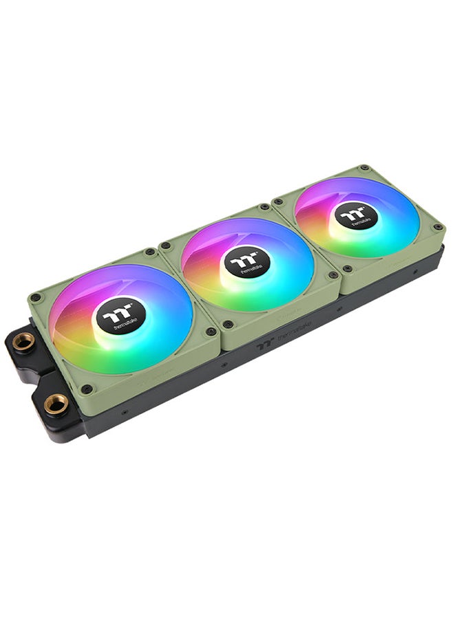 ثيرمال تيك CT140 EX Reverse ARGB Sync PC Cooling Fan (3-Fan Pack), PWM 500~1800 RPM Fan Speed, 94.95 CFM Airflow, Hydraulic Bearing, 4 PIN PWM, 3 PIN-ARGB, Matcha Green  - Image 2
