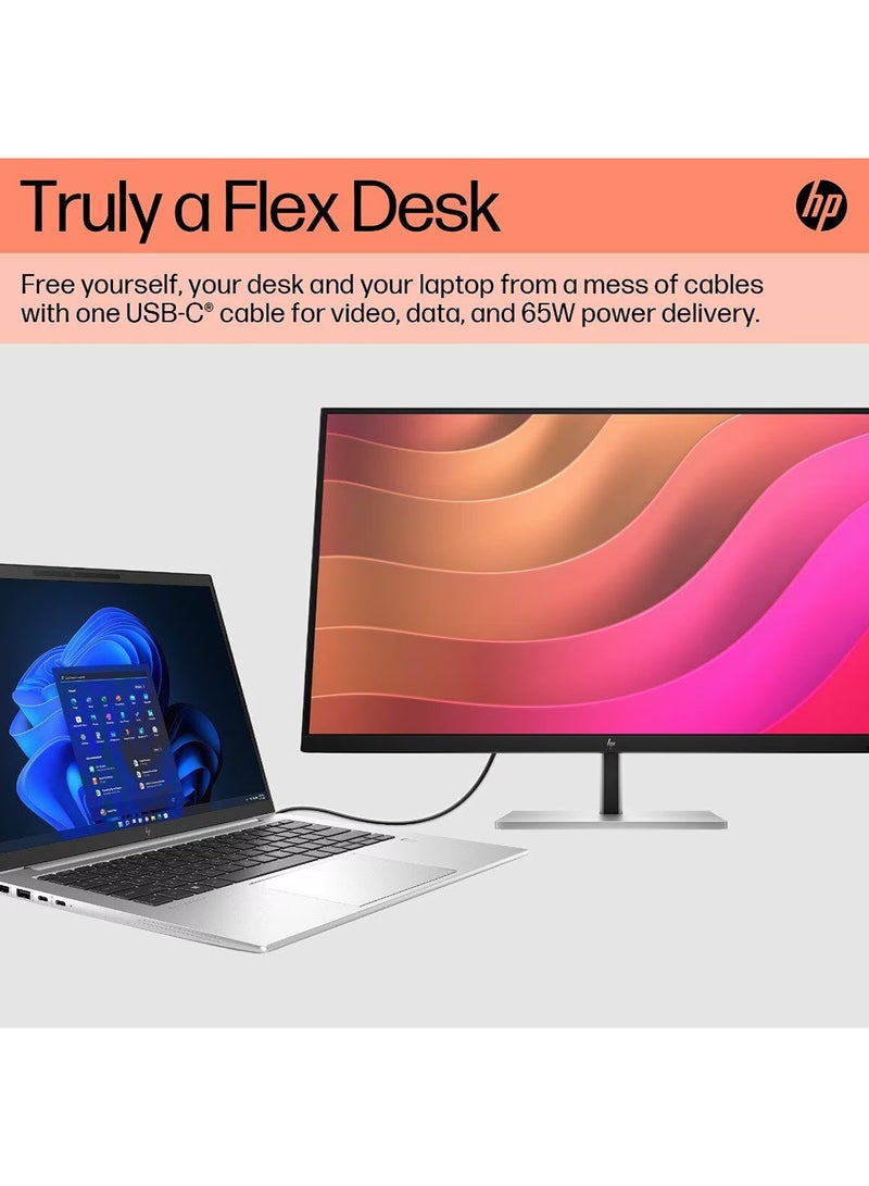 إتش بي - شاشة E32k G5 4K UHD USB-C، شاشة IPS، 5 مللي ثانية GtG (مع overdrive)، 1*DP، 1*HDMI، 1*RJ-45 - Image 1