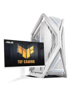 أسوس White Edition Design PC, With ASUS TUF VG27AQML1A-W 240Hz Monitor, Powered by ASUS AMD Ryzen 9 9900X, 64 GB RAM, RTX 4080 Super 16GB White  - Image 1