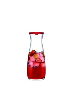 Pasabahce Pasabahce Amphora Glass Bottle 1180ml 1 Pc, Transparent With Red Cover-Turkey Made  - Image 1