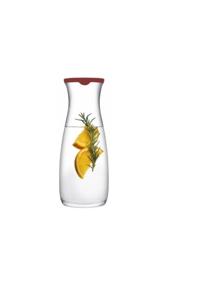 Pasabahce Amphora Glass Bottle 1180ml 1 Pc, Transparent With Red Cover-Turkey Made - Image 5