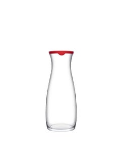 Pasabahce Pasabahce Amphora Glass Bottle 1180ml 1 Pc, Transparent With Red Cover-Turkey Made  - Image 2