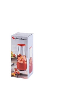 Pasabahce Pasabahce Amphora Glass Bottle 1180ml 1 Pc, Transparent With Red Cover-Turkey Made  - Image 4