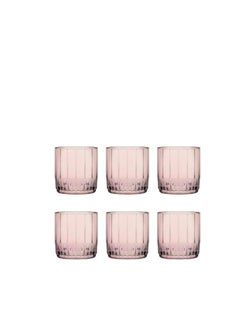 Pasabahce Juice and Water Cups Set of 6 – Leia- 270 ml-Pink color – Turkey Origin