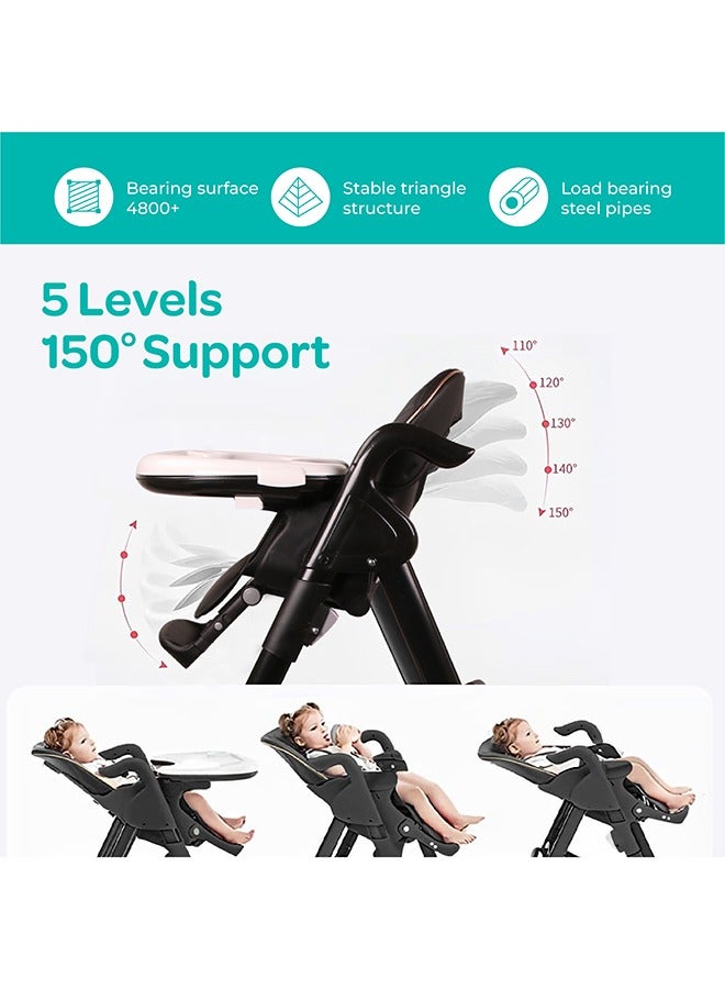 مون Trestle Foldable Baby Feeding And Dinning Highchair  - Image 4