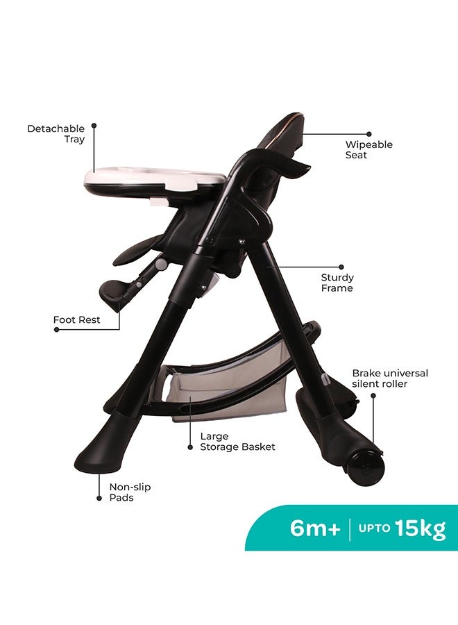 مون Trestle Foldable Baby Feeding And Dinning Highchair  - Image 3