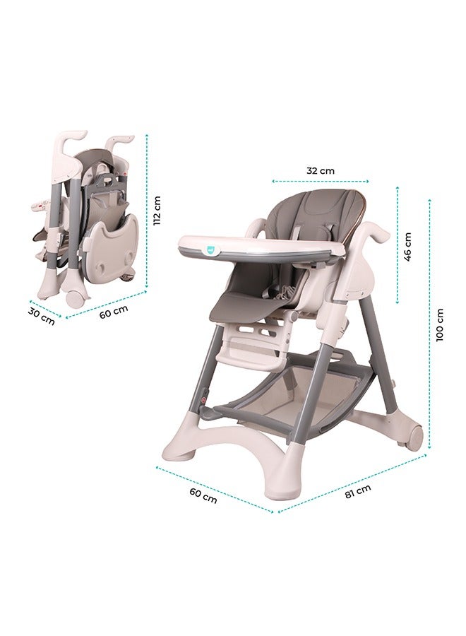 مون Trestle Foldable Baby Feeding And Dinning Highchair  - Image 2
