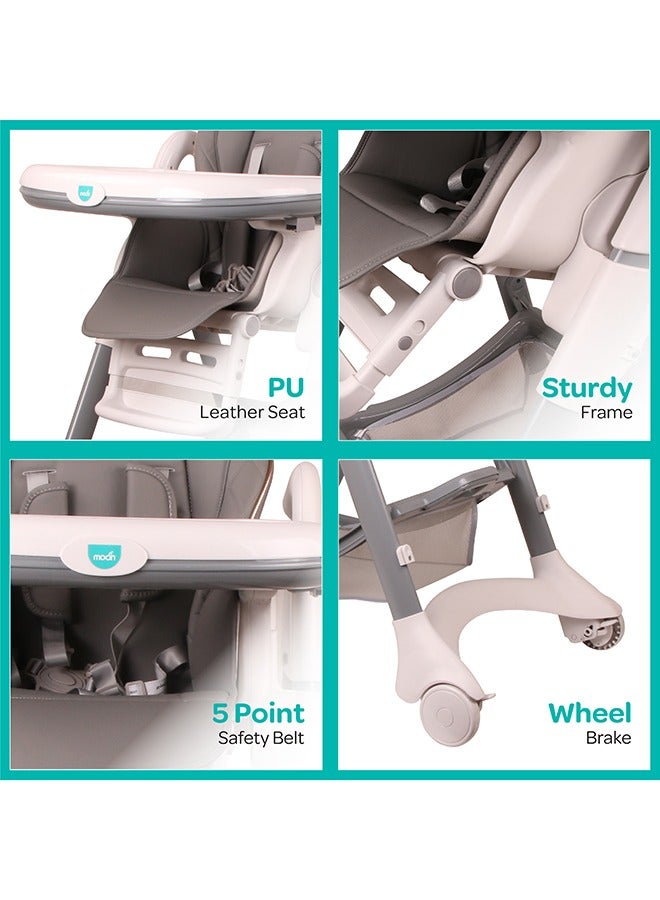 مون - Trestle Foldable Baby Feeding And Dinning Highchair - Image 1