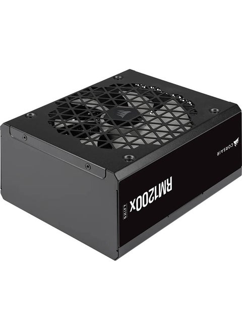 مزود طاقة ATX RM1200x Shift Fully Modular بقوة 1200 وات، 80 Plus Gold، واجهة جانبية معيارية، متوافق مع ATX 3.0 وPCIe 5.0، وضع المروحة Zero RPM، مكثفات مصنفة عند 105 درجة مئوية، أسود | CP-9020254-UK