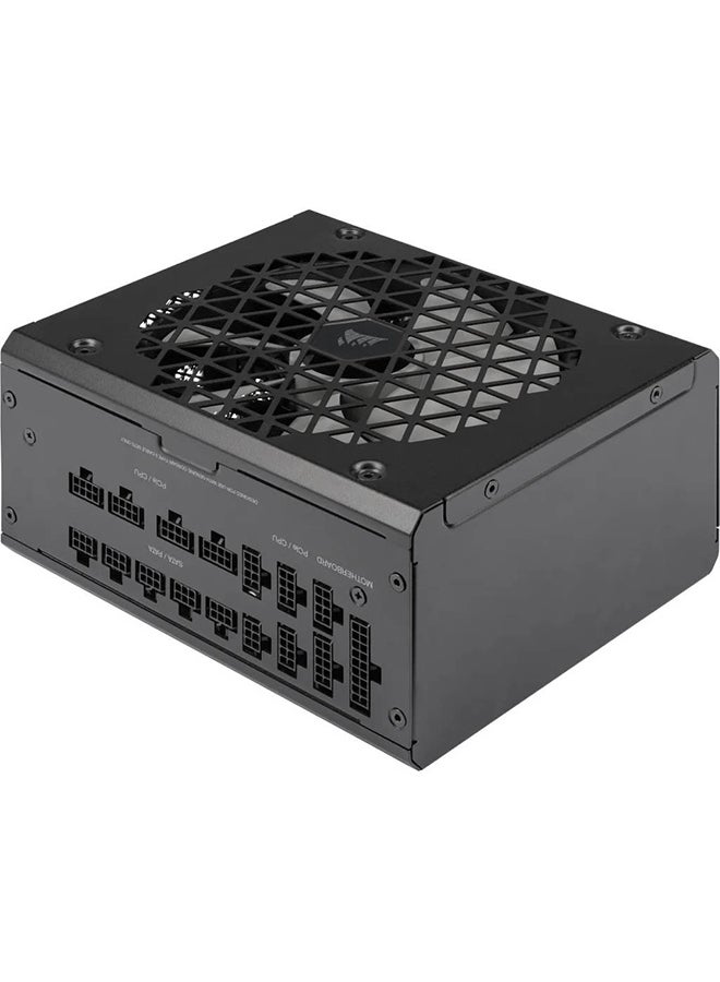 CORSAIR RM1200x Shift Fully Modular ATX Power Supply, 1200W Power, 80 Plus Gold, Modular Side Interface, ATX 3.0 & PCIe 5.0 Compliant, Zero RPM Fan Mode, 105°C-Rated Capacitors, Black | CP-9020254-UK Black  - Image 4