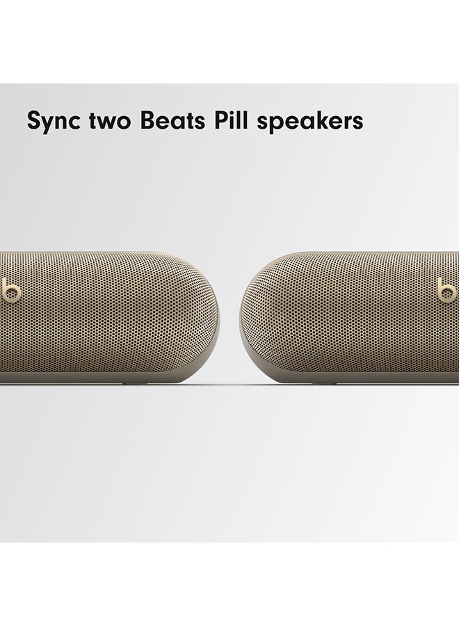 beats - Pill – Wireless Bluetooth Speaker and Portable Charger via USB-C – Up to 24 Hours Battery Life, IP67 Water Resistant, Apple & Android Compatible, Built-in Microphone Champagne Gold - Image 1