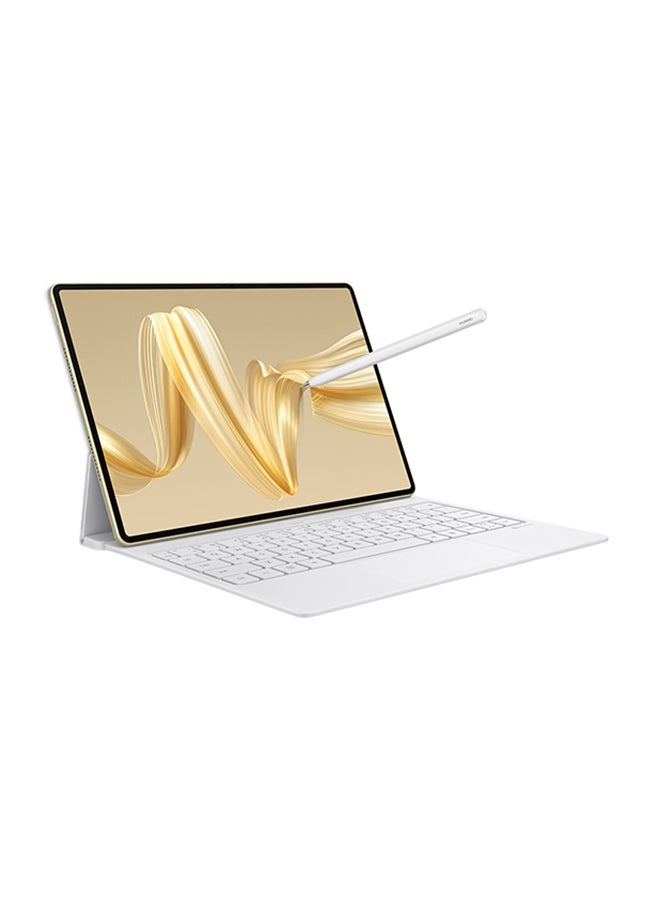 HUAWEI - MatePad Pro With 12.2 Inch Tablet Paper Matte Edition Premium Gold 12GB RAM 512GB Wifi -  Middle East Version With White Keyboard Inbox And M-Pencil/Bluetooth Mouse/Fashion Backpack/3 Years Warranty - Image 1