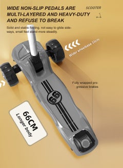 Kidle Kids Scooter 3 in1 Foldable Children's Scooter with Adjustable Seat, for 3-6-12 Years Boys and Girls Kids with Music and Lights Toddlers Riding  - Image 4