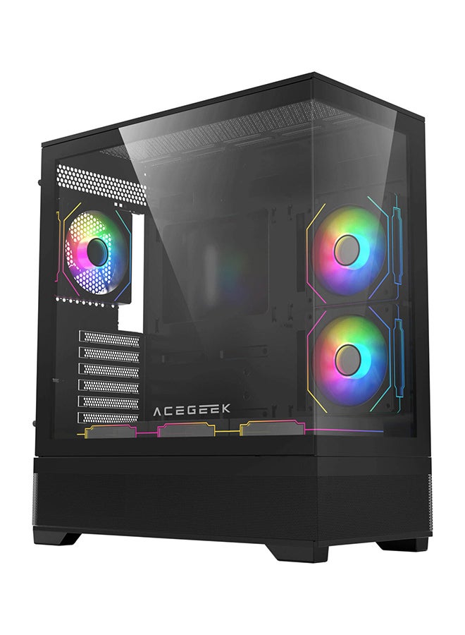 AOC - Monitor + Gaming PC Bundle - Intel Core i5-12400F, DDR4 32GB (2*16) 3600MHz Ram, 1TB NVMe M.2 SSD, RTX 3050 OC Edition 6GB GDDR6, 2 Fan AIO Liquid Cooler, 650W PSU, Windows 11 Pro + Razer Cobra Gaming Mouse + ASUS TUF K1 Membrane Gaming Keyboard + Asus Cerberus V2 Gaming Headset + HP MP9040 Mouse Pad + AOC 24 Inch IPS FHD 180Hz, 1ms, HDR10, HDMI 2.0, DisplayPort, Height Adjustable Stand - 24G4 Gaming Monitor Red/Black - Image 1