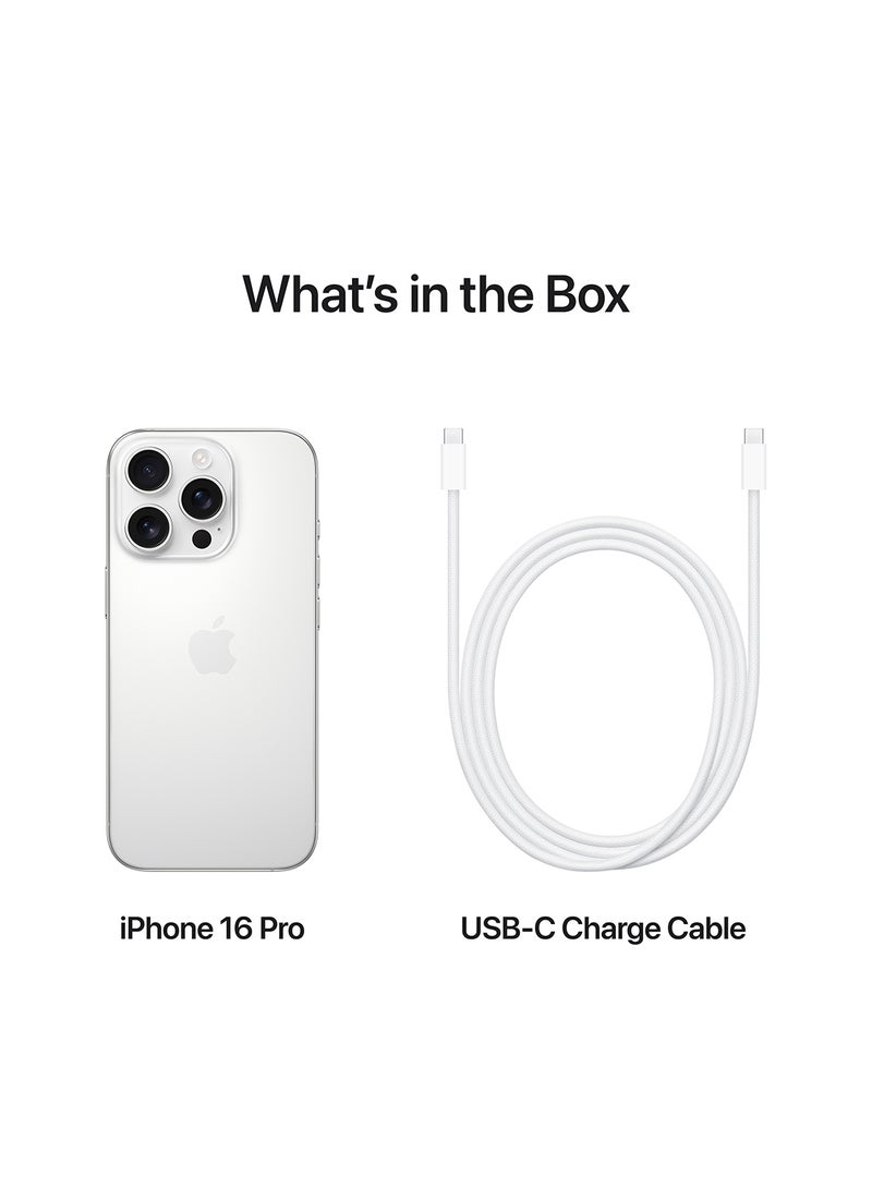 Apple - iPhone 16 Pro Physical Dual Sim 256GB White Titanium 5G Without FaceTime - Image 1